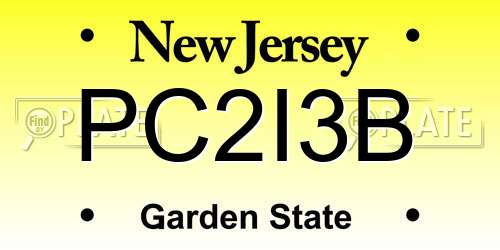 PC2I3B New Jersey License Plate
