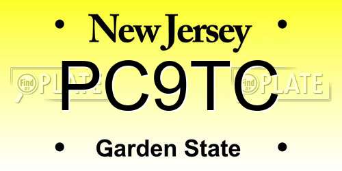 PC9TC New Jersey License Plate
