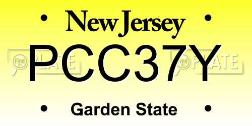 PCC37Y New Jersey License Plate