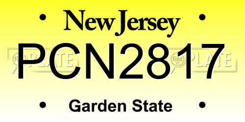 PCN2817 New Jersey License Plate