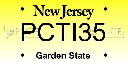 PCTI35 New Jersey License Plate