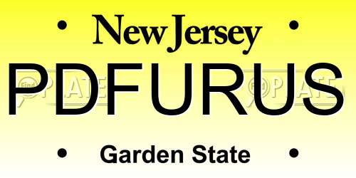 PDFURUS New Jersey License Plate