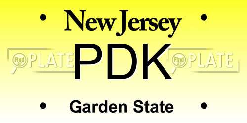 PDK New Jersey License Plate