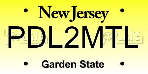 PDL2MTL New Jersey License Plate