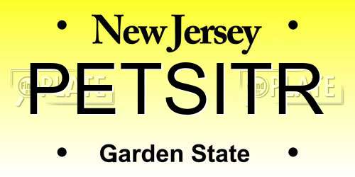 PETSITR New Jersey License Plate