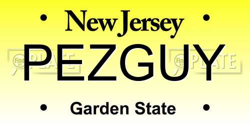 PEZGUY New Jersey License Plate