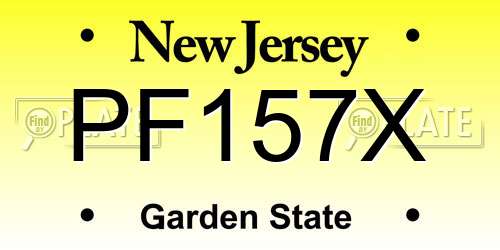 PF157X New Jersey License Plate