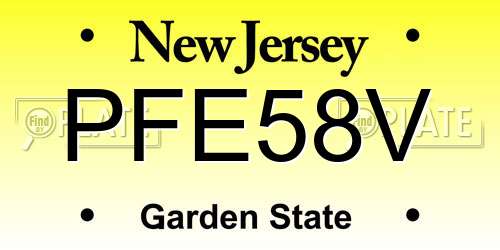 PFE58V New Jersey License Plate