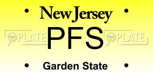 PFS New Jersey License Plate