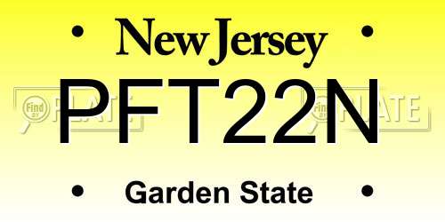PFT22N New Jersey License Plate
