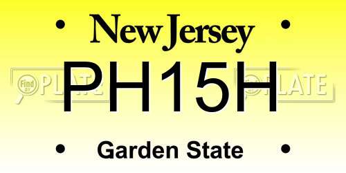PH15H New Jersey License Plate
