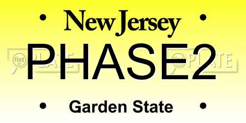 PHASE2 New Jersey License Plate