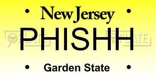 PHISHH New Jersey License Plate