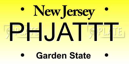 PHJATTT New Jersey License Plate