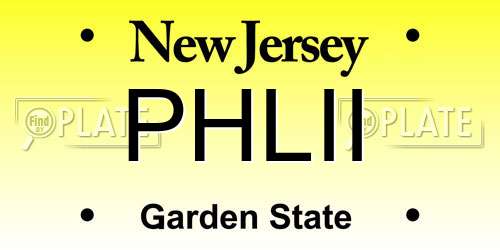 PHLII New Jersey License Plate