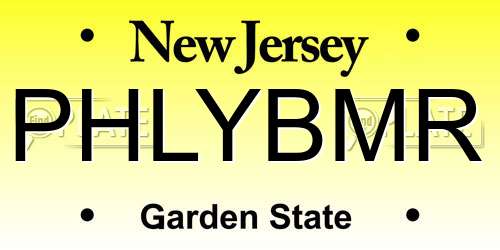 PHLYBMR New Jersey License Plate