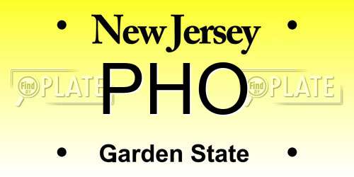 PHO New Jersey License Plate