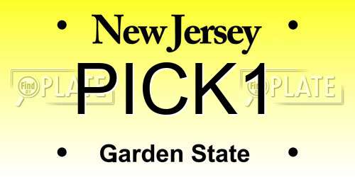 PICK1 New Jersey License Plate