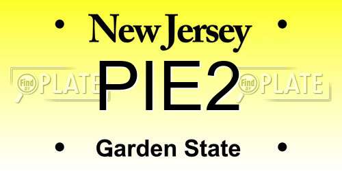 PIE2 New Jersey License Plate