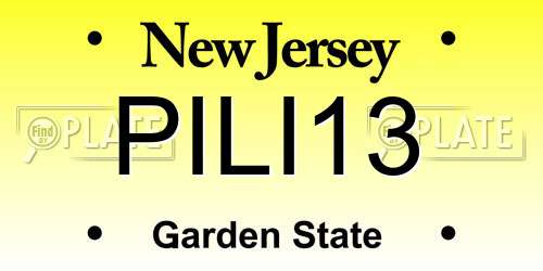 PILI13 New Jersey License Plate
