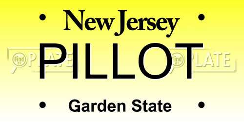 PILLOT New Jersey License Plate