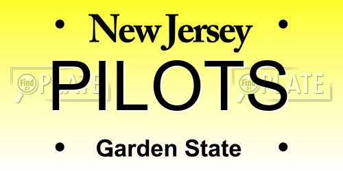 PILOTS New Jersey License Plate
