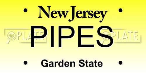 PIPES New Jersey License Plate