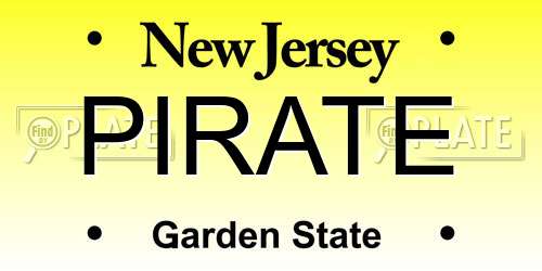 PIRATE New Jersey License Plate
