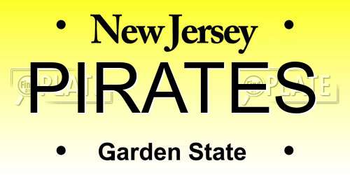 PIRATES New Jersey License Plate