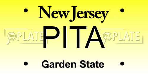 PITA New Jersey License Plate