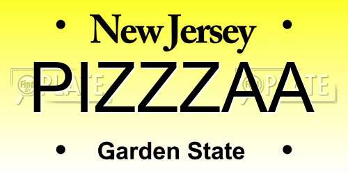 PIZZZAA New Jersey License Plate