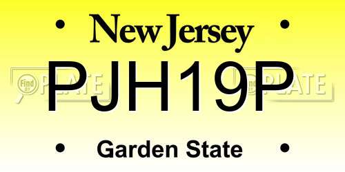 PJH19P New Jersey License Plate
