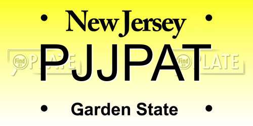 PJJPAT New Jersey License Plate