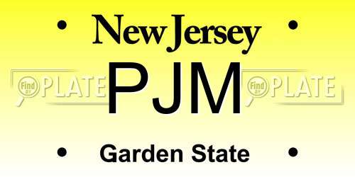 PJM New Jersey License Plate