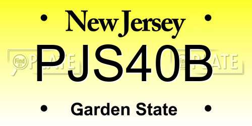 PJS40B New Jersey License Plate