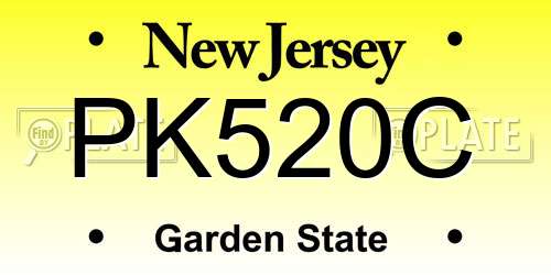 PK520C New Jersey License Plate
