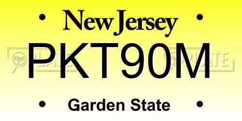 PKT90M New Jersey License Plate