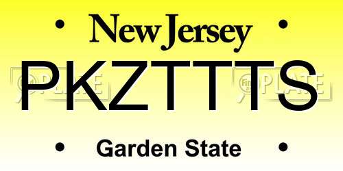 PKZTTTS New Jersey License Plate