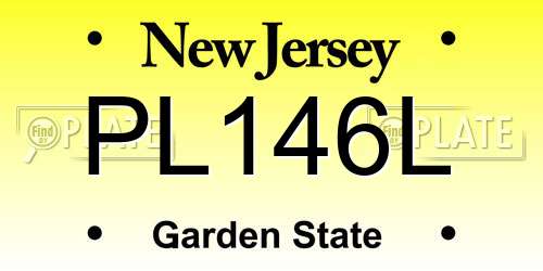 PL146L New Jersey License Plate