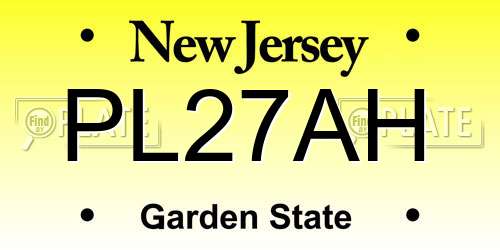 PL27AH New Jersey License Plate