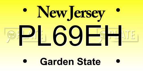 PL69EH New Jersey License Plate