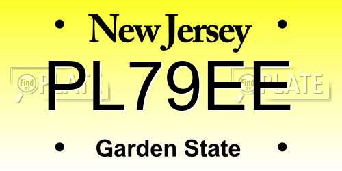 PL79EE New Jersey License Plate