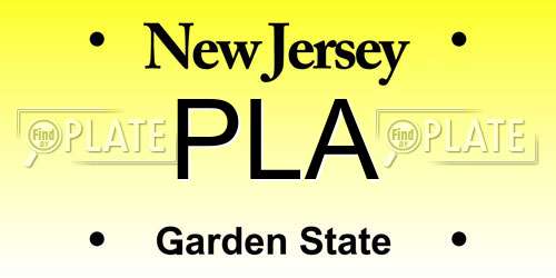 PLA New Jersey License Plate