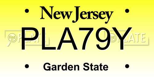 PLA79Y New Jersey License Plate