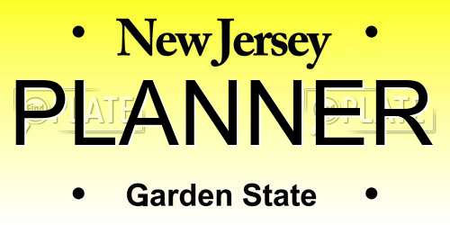 PLANNER New Jersey License Plate