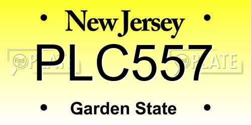 PLC557 New Jersey License Plate