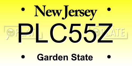 PLC55Z New Jersey License Plate