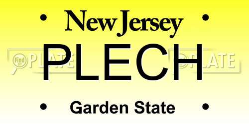 PLECH New Jersey License Plate