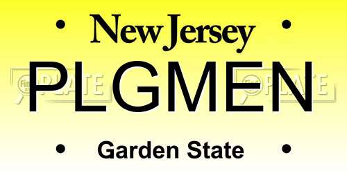 PLGMEN New Jersey License Plate