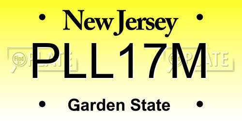 PLL17M New Jersey License Plate